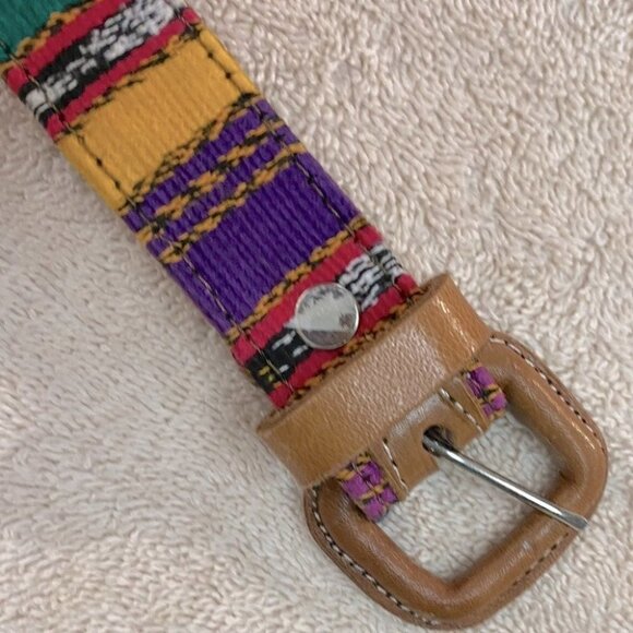 Vintage 90s Belt Striped Southwest Print - Picture 7 of 7